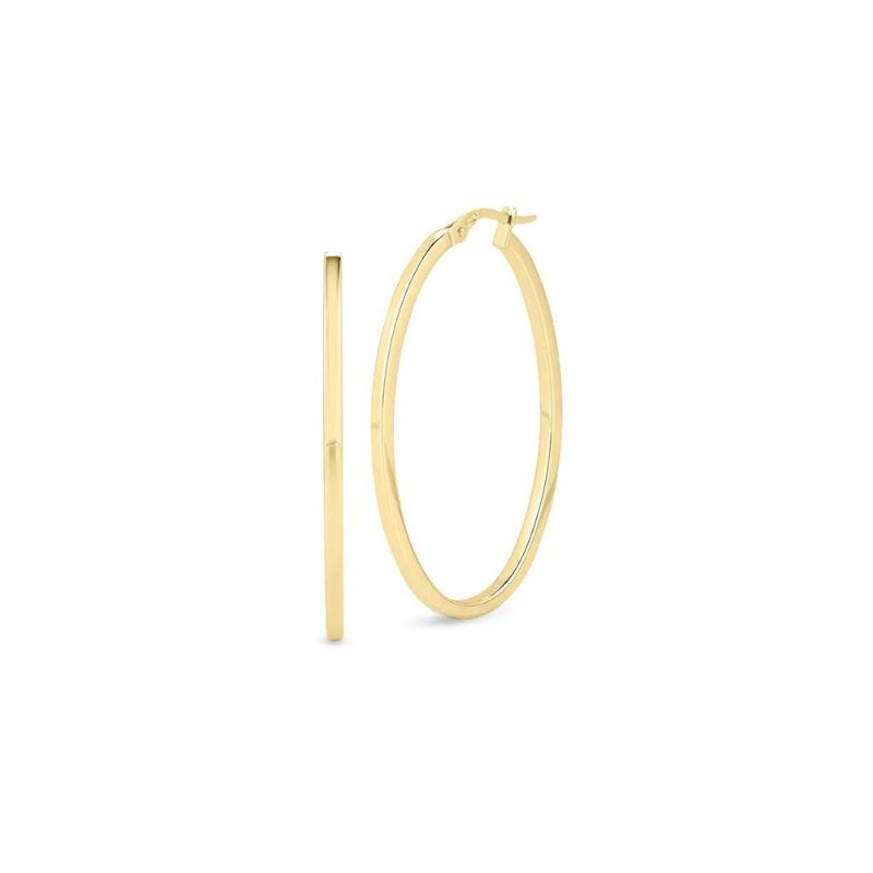 Roberto Coin 18Kt Gold Large Oval Hoop Earrings