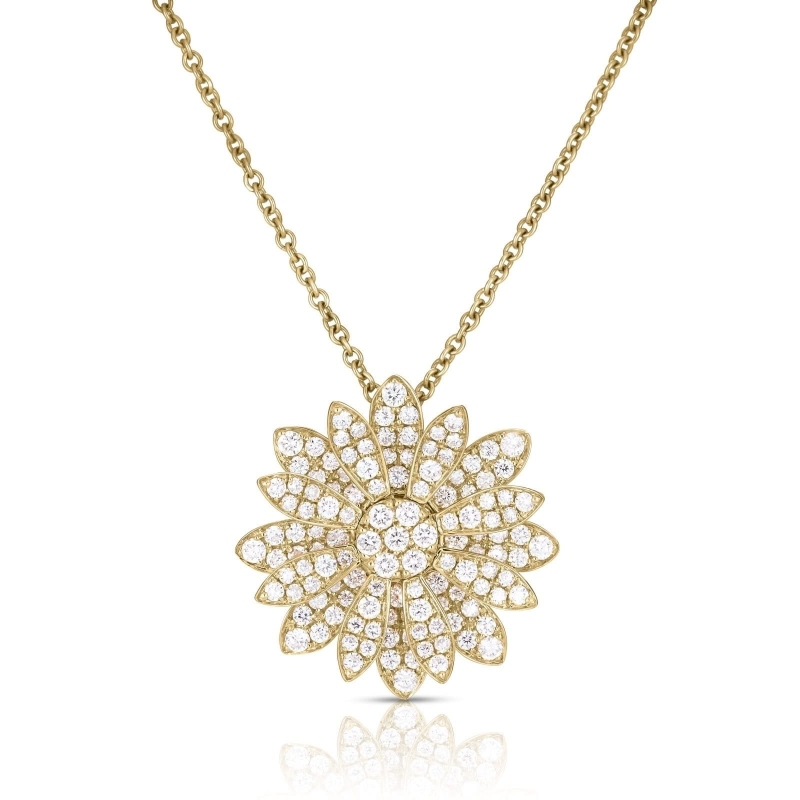 Roberto Coin 18K Yellow Gold Margherita Flower Pendant Necklace
