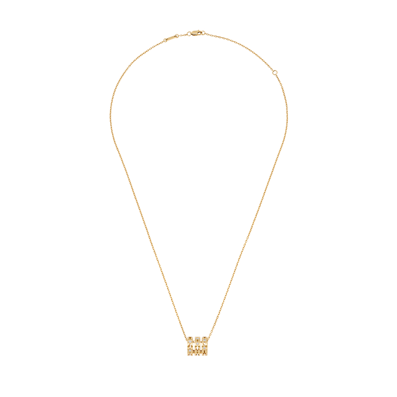 18K Yellow Gold Pulse Pendant Necklace