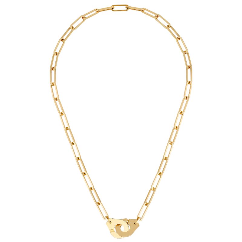 18K Yellow Gold Menottes Link Necklace