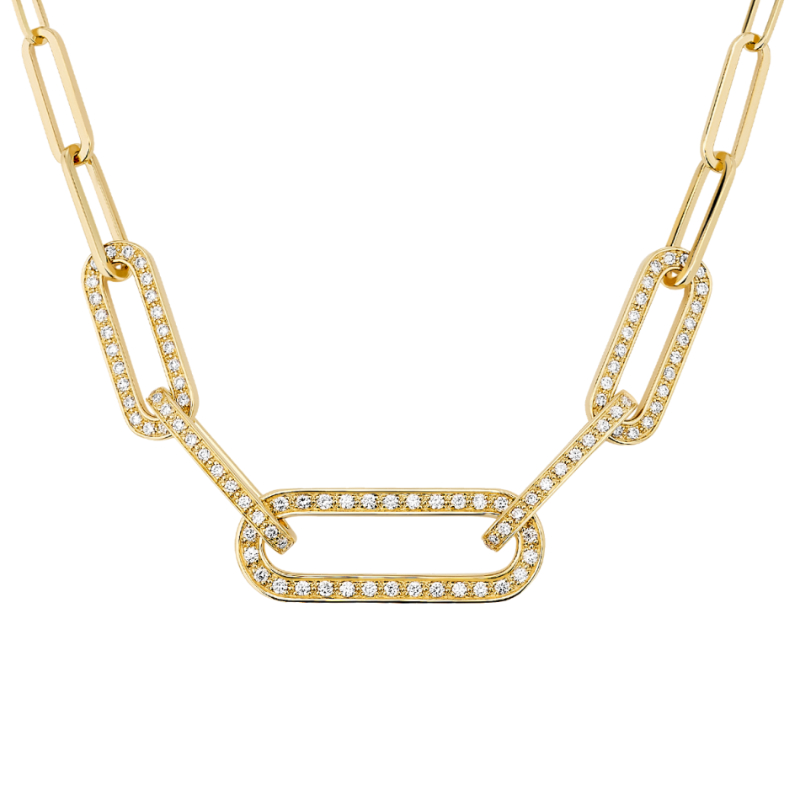 18K Yellow Gold Maillon L Link Necklace