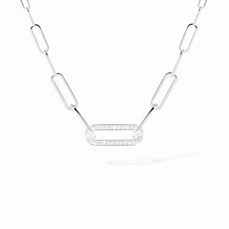 18K White Gold Maillon Small Necklace