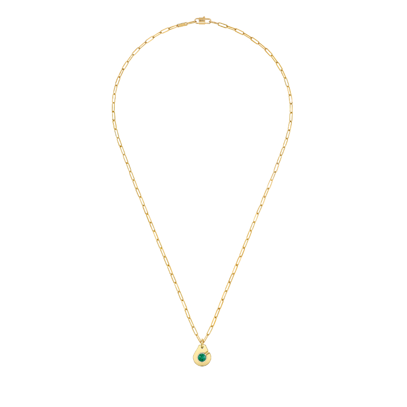 18K Yellow Gold Menottes Pendant Necklace