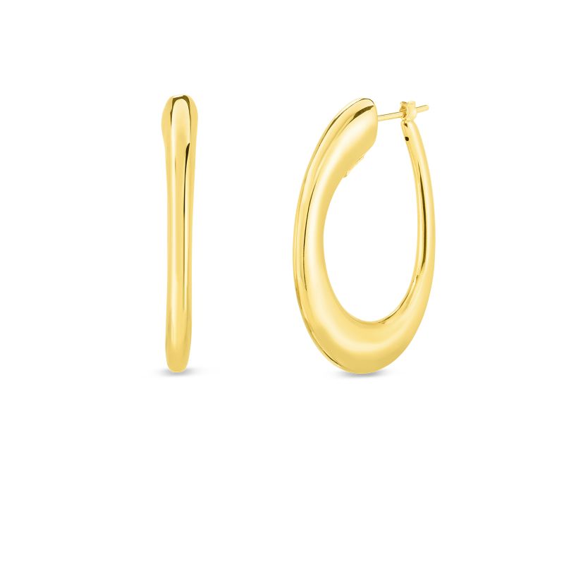 Roberto Coin 18Kt Contoured Oro Classic Hoop Earring