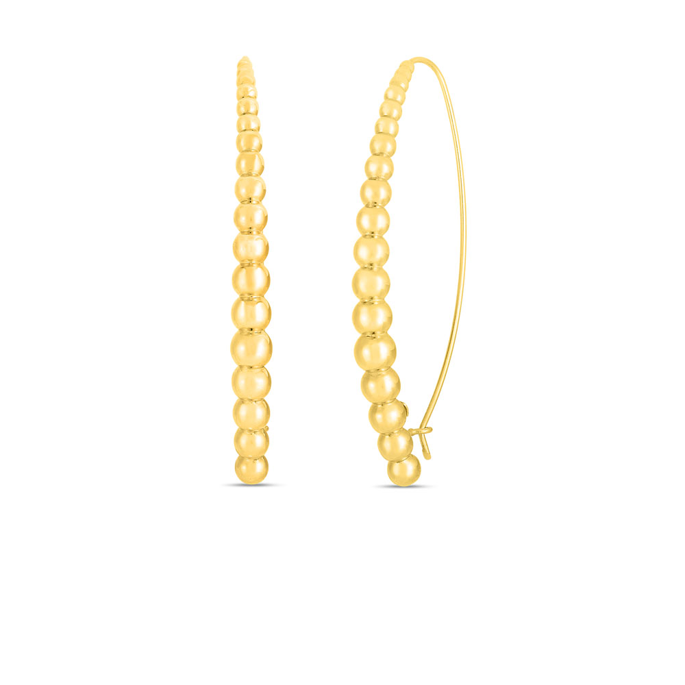 Roberto Coin 18K Graduated Bead Threader Style Earring