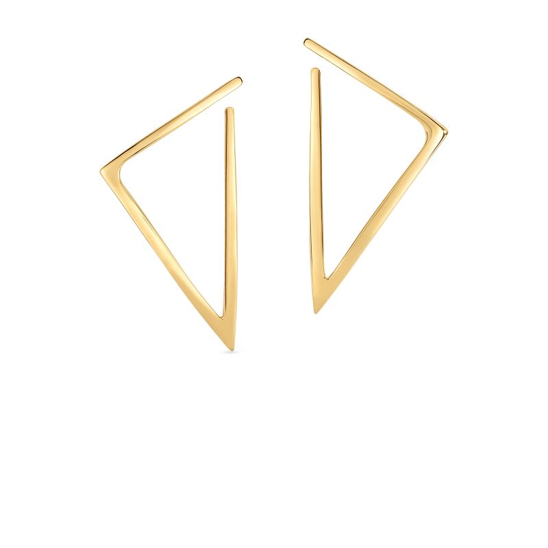 Roberto Coin 18 Karat Yellow Gold Triangle Earrings