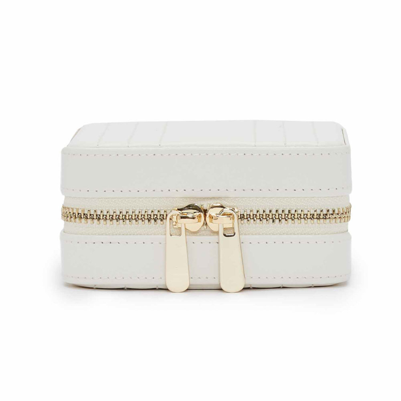 WOLF Maria Small Zip Case White Leather
