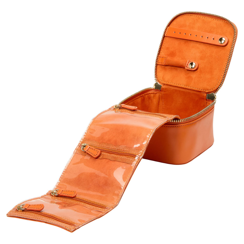 Wolf 1834 Tangerine Maria Zip Jewelry Cube