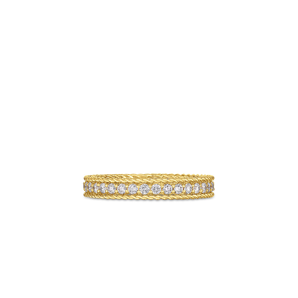 Roberto Coin 18 Karat Yellow Gold Diamond Symphony Princess Ring