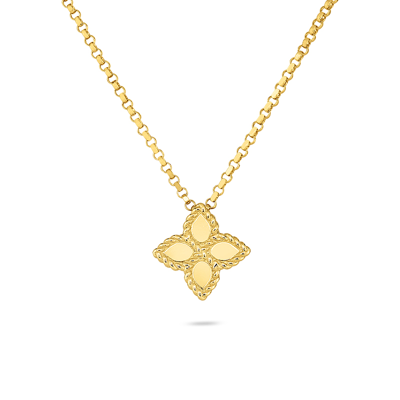 Roberto Coin  Yellow Gold Princess Flower Collar