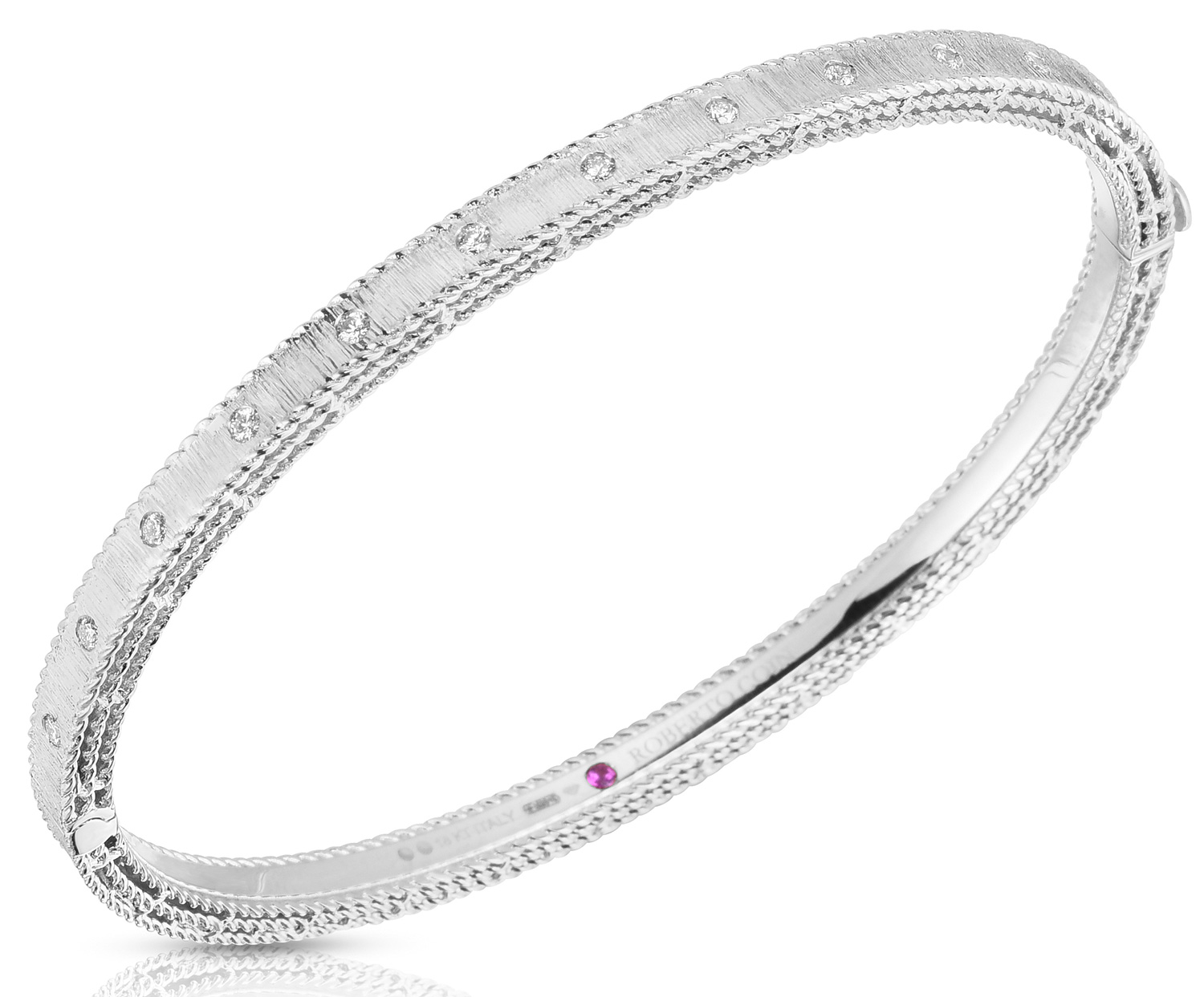 Roberto Coin 18K Gold Princess Bangle With Diamonds