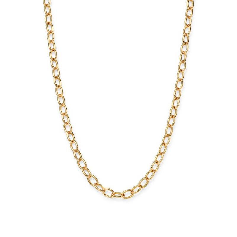 Roberto Coin 18K Gold Oval Link Charm Necklace