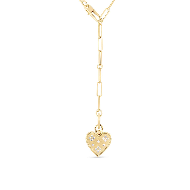 Roberto Coin 18K Yellow Gold Small Heart Medallion Necklace