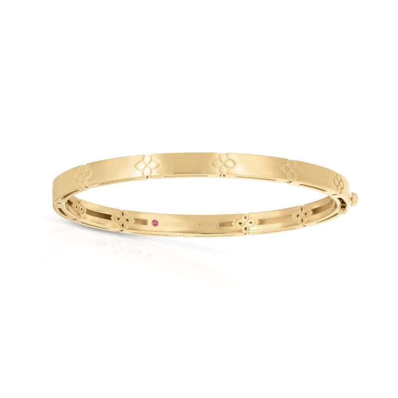 Roberto Coin 18K yellow gold Love in Verona bangle, 48x58mm