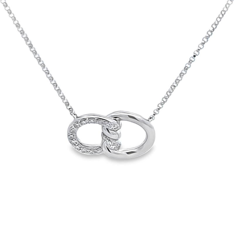 Roberto Coin 18K White Gold Rhodium Plated Cialoma Necklace