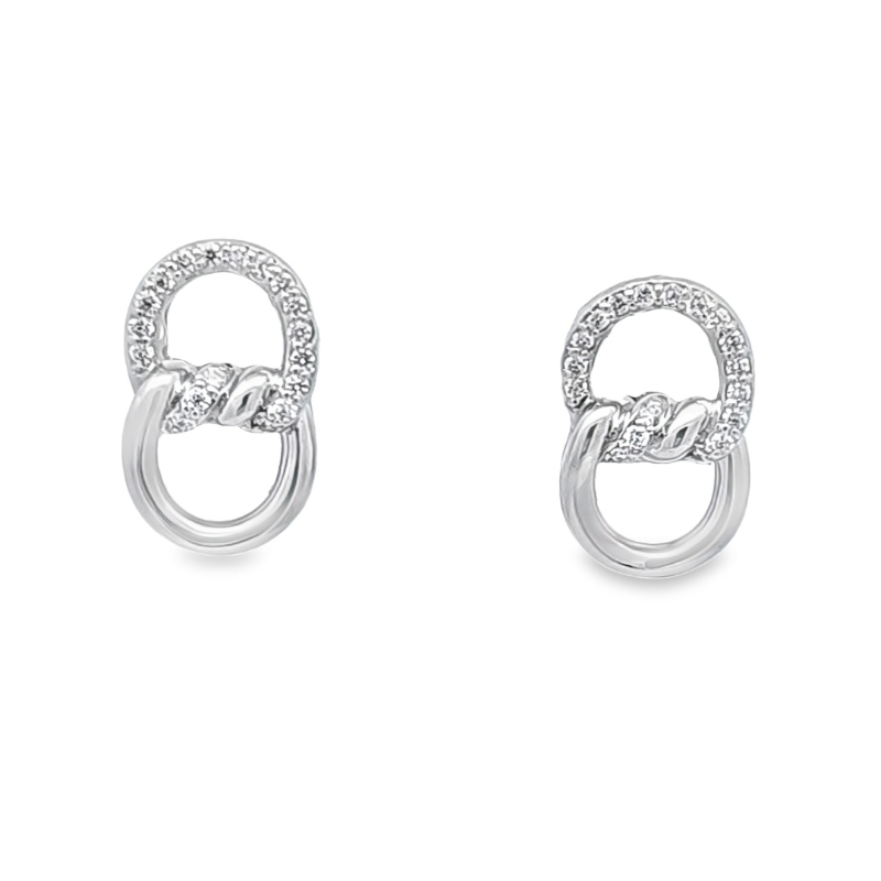 Roberto Coin 18K White Gold Rhodium Plated Cialoma Earring