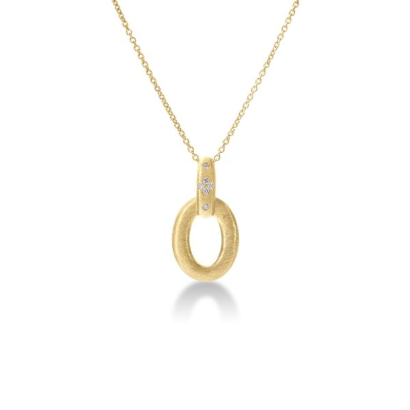 Roberto Coin 18K Yellow Gold Duchessa Small Oval Pendant Necklace