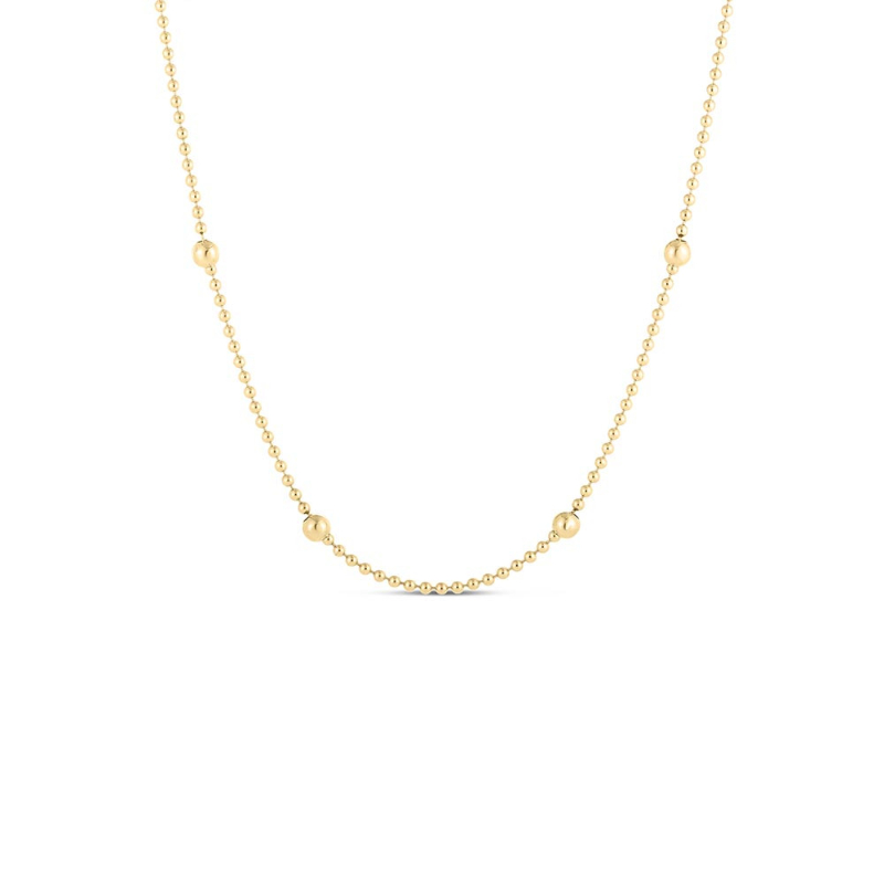 Roberto Coin Designer Gold Alternating Bead Chain