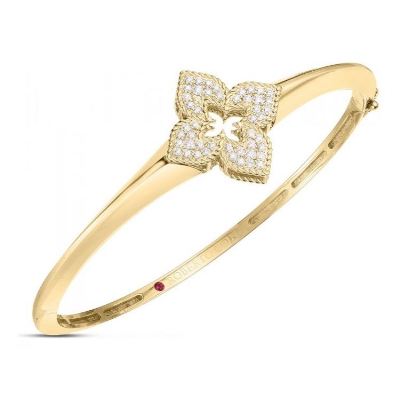 Roberto Coin 18K Yellow Gold Venetian Princess Diamond Bangle