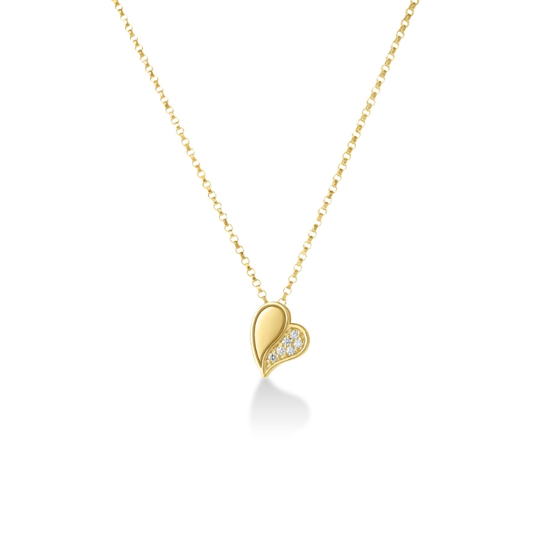 Roberto Coin 18K Yellow Gold Amorino Heart Pendant Necklace