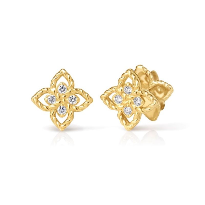 Roberto Coin Love in Verona Tiny Flower Stud Earrings