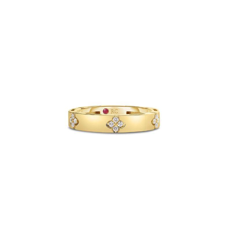 Roberto Coin 18K Yellow Gold Love In Verona Classic Diamond Accent Narrow Band