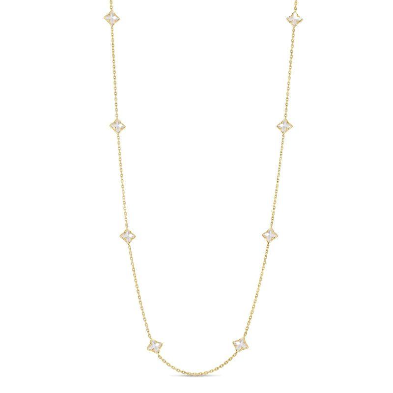 Roberto Coin 18K Yellow Gold Venetian Princess Carnival Flower Station Long Necklace