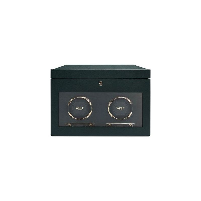 WOLF British Racing Green Double Watch Winder