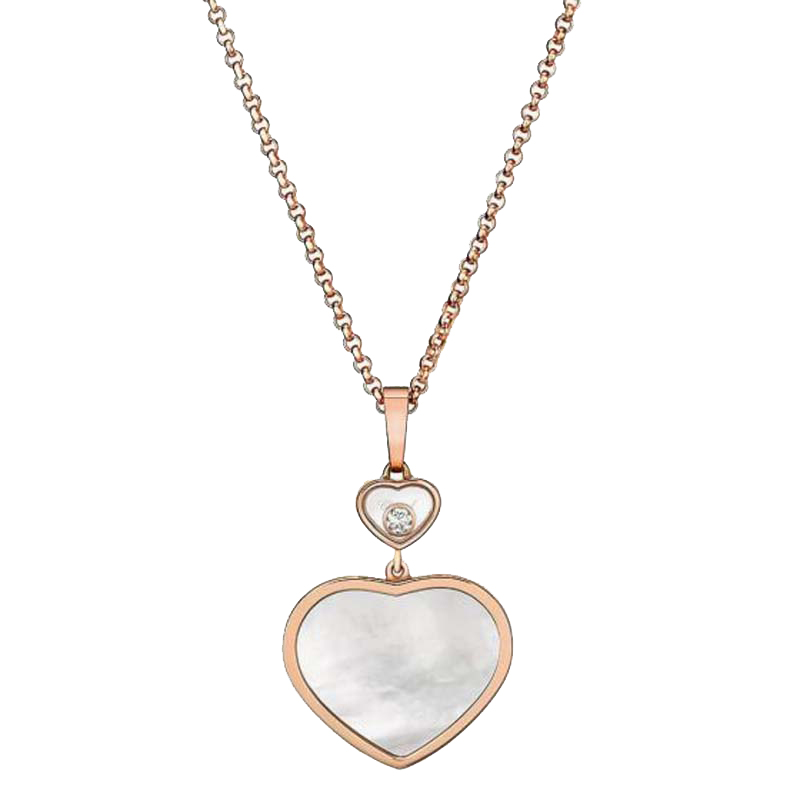 Chopard Happy Hearts 18Ct Rose Gold Mother Of Pearl Necklace