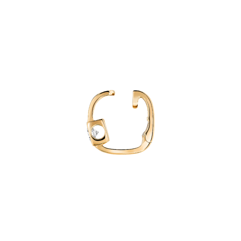 18K Yellow Gold Le Cube Diamant Mono Two-Row Earcuff
