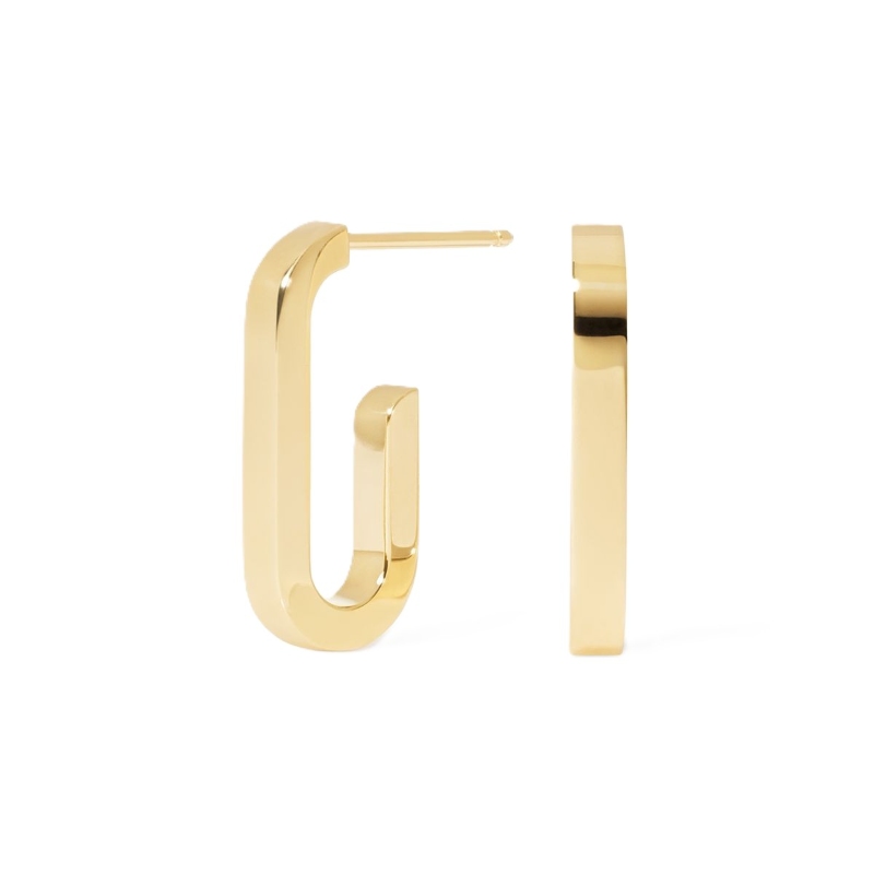 18K Yellow Gold Maillon Small Hoop Earrings