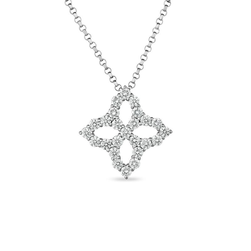 Roberto Coin Princess Flower Small Diamond Pendant