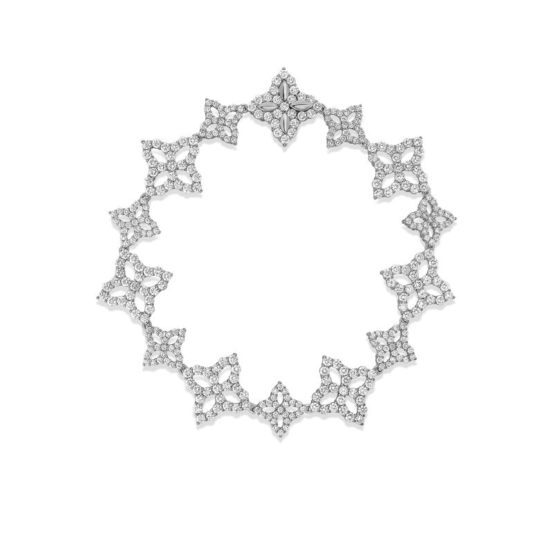 Roberto Coin 18Kt Diamond Outline Link Bracelet