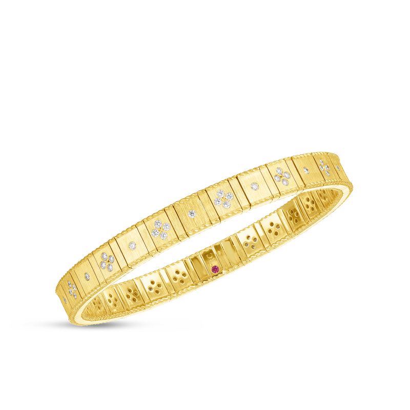 Roberto Coin 18K Gold & Diamond Princess Satin Flexible Bracelet
