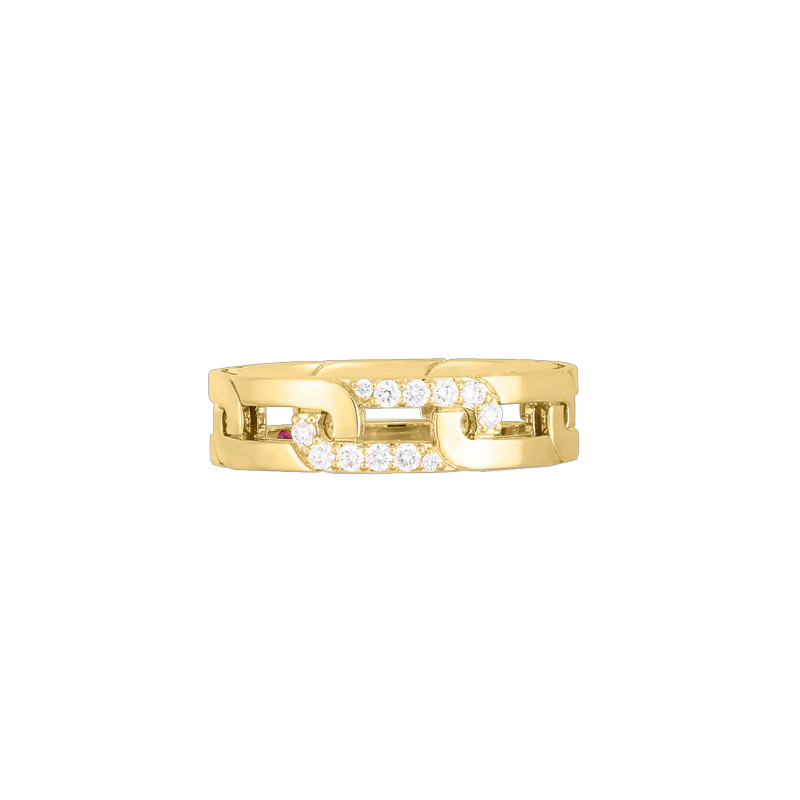 Roberto Coin 18k Navarra Slim Diamond Band