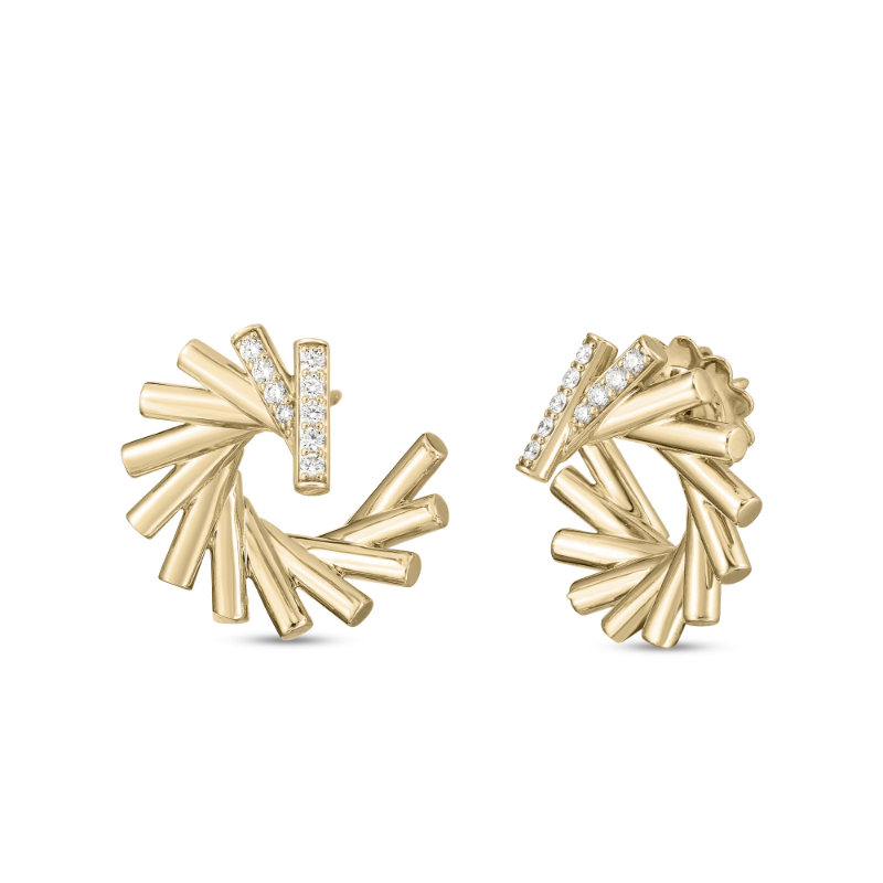 Roberto Coin 18K Yellow Gold Domino Earrings