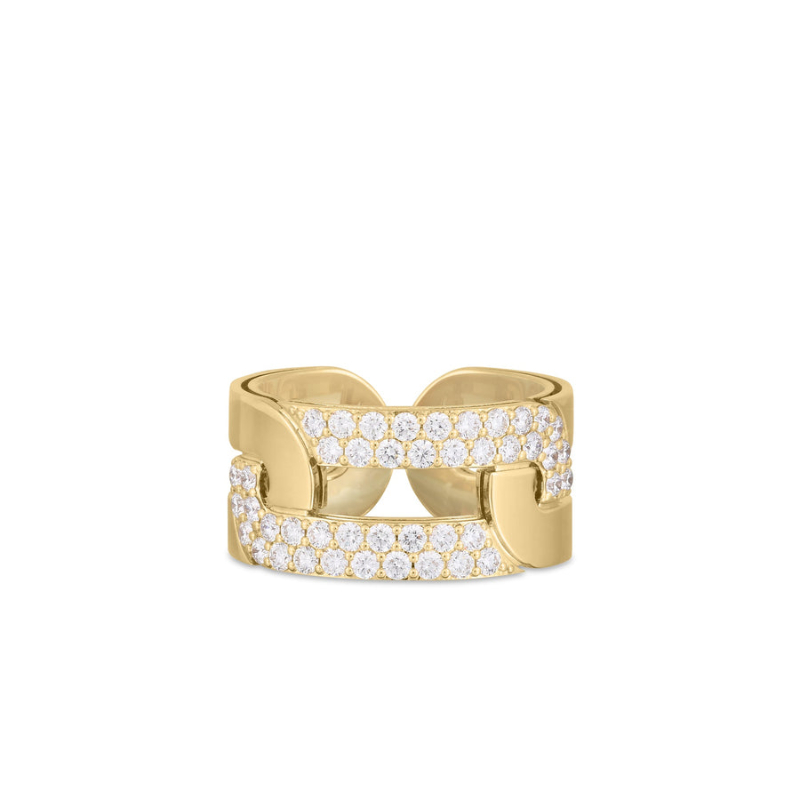 Roberto Coin 18K Yellow Gold Navarra Diamond Wide Ring