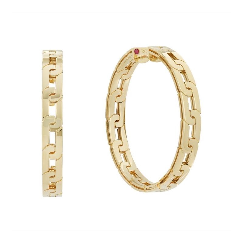 Roberto Coin 18K Yellow Gold Navarra Collection Hoop Earrings