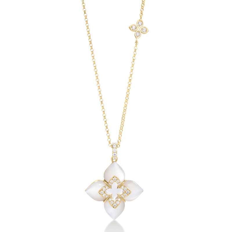 Roberto Coin 18K Yellow Gold Venetian Princess Color Flower Pendant Necklace