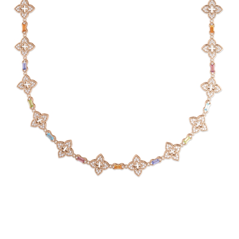 Roberto Coin 18K Rose Gold Venetian Princess Carnival Flower Necklace