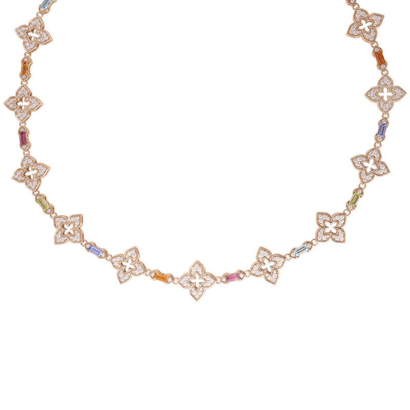 Roberto Coin 18K Rose Gold Venetian Princess Flower Necklace