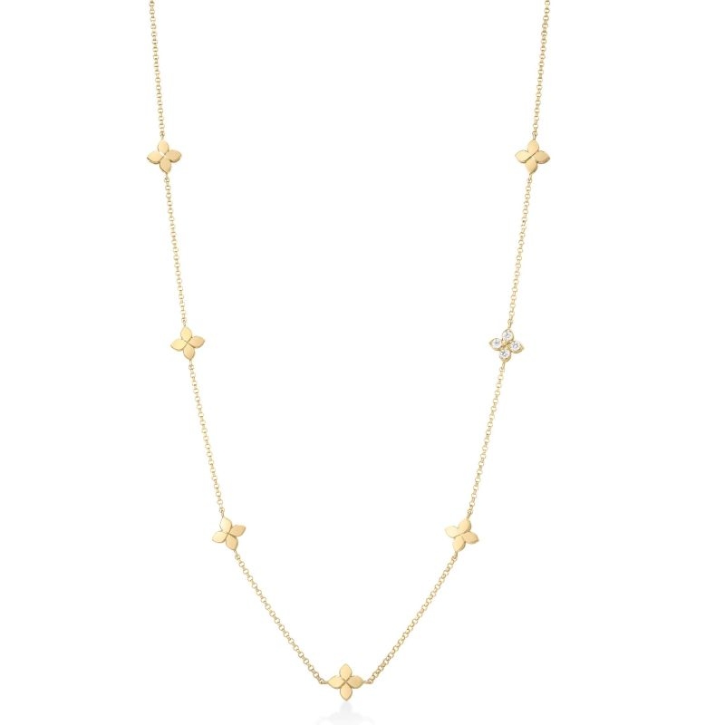 Roberto Coin Love in Verona Tiny Flower Station Necklace