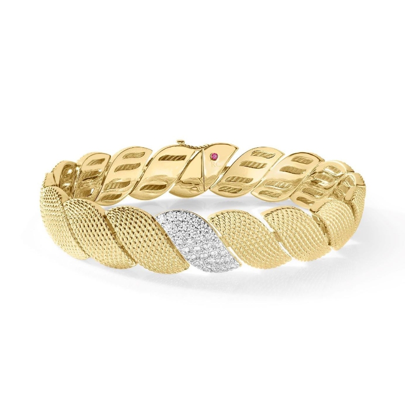 Roberto Coin San Marco Textured Diamond Bracelet