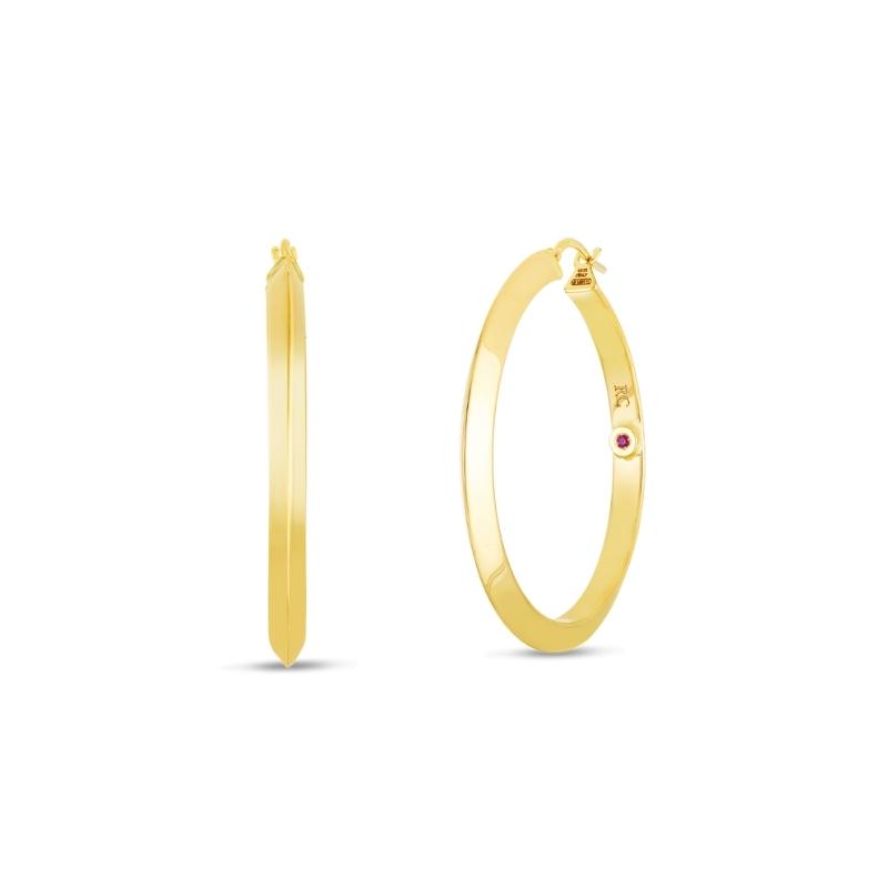 Roberto Coin 18K yellow gold Oro Classic hoop earrings