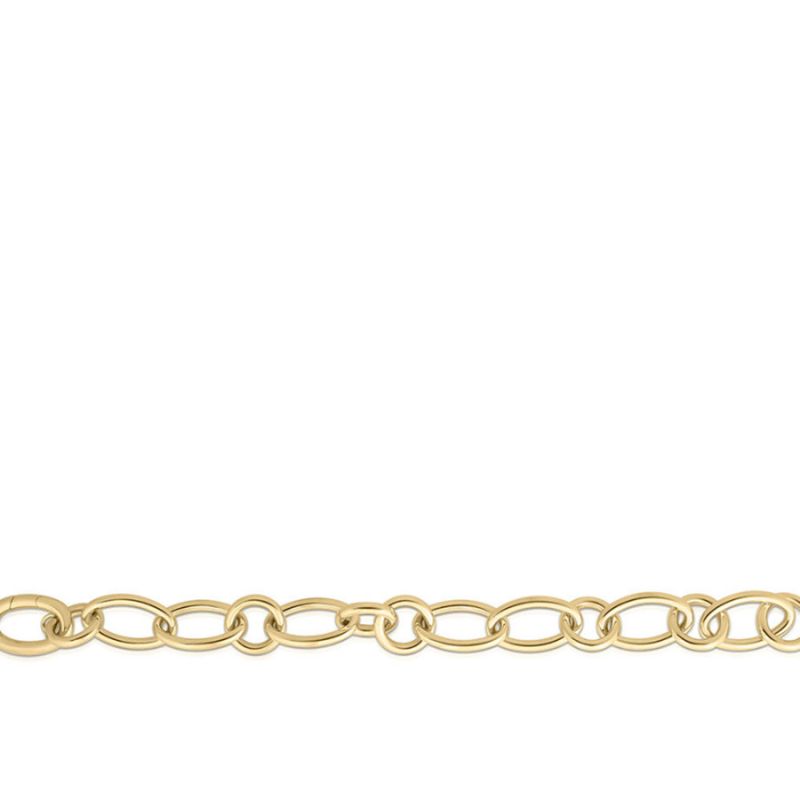 Roberto Coin 18K yellow gold Designer Gold oval and round link bracelet, 7.5"