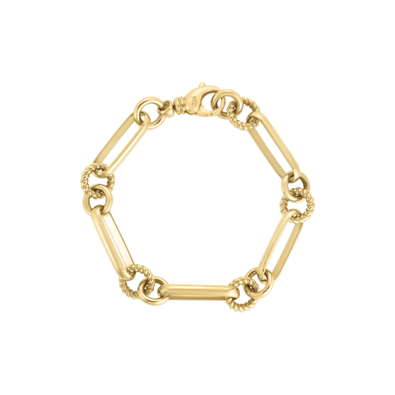 Roberto Coin 18K Yellow Gold Designer Gold Classic Gents Link Bracelet