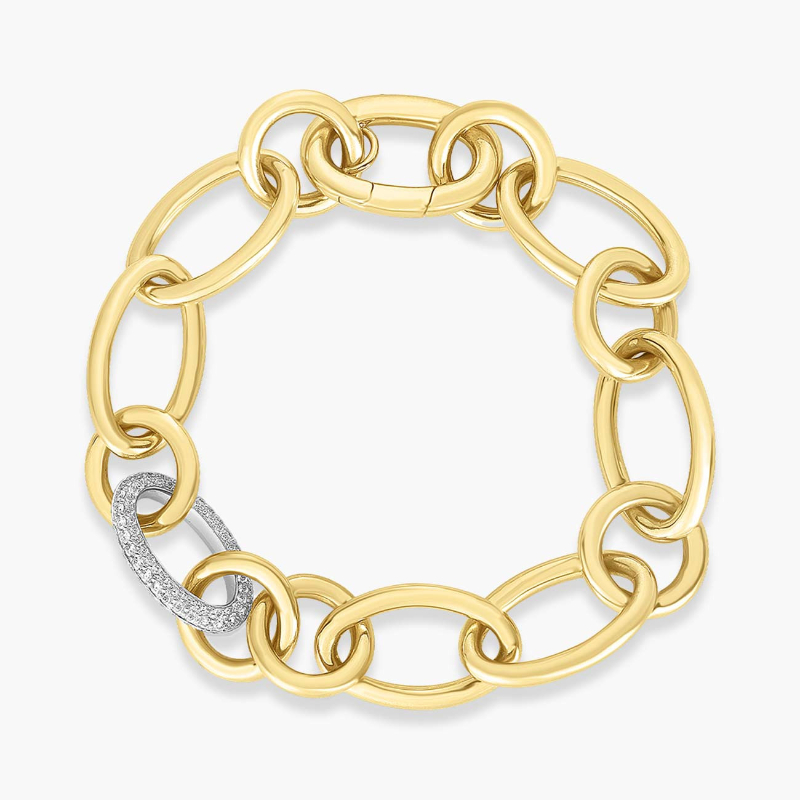 Roberto Coin Designer Gold Link Bracelet