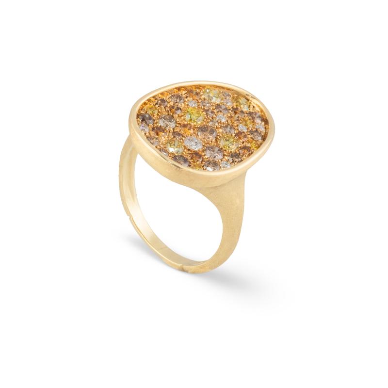 Marco Bicego 18K Yellow Gold Lunaria Alta Diamond Cocktail Ring