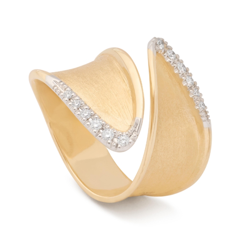 Marco Bicego 18K Yellow and White Gold Lunaria Twist Ring