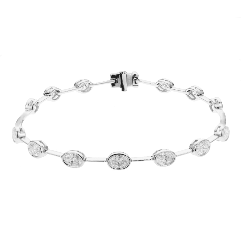 Bezel Set Bar Bracelet